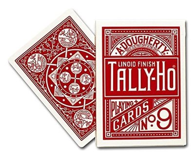 【USPCC撲克】TALLY-HO 撲克牌 9R14 扇紅藍背