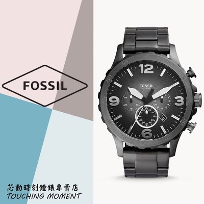 《限時優惠》FOSSIL 粗曠個性 大錶徑 三眼計時灰鋼錶 JR1437