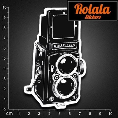 【S305】單張PVC防水貼紙 雙反相機貼紙 經典復古照相機貼紙 筆電貼紙 行李箱貼紙《同價位買4送1》ROLALA
