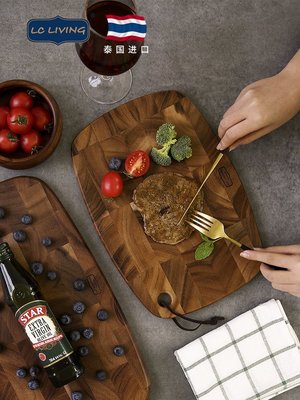 現貨熱銷-lcliving泰國相思木切菜板實木進口粘板家用切水果砧板廚房案板小