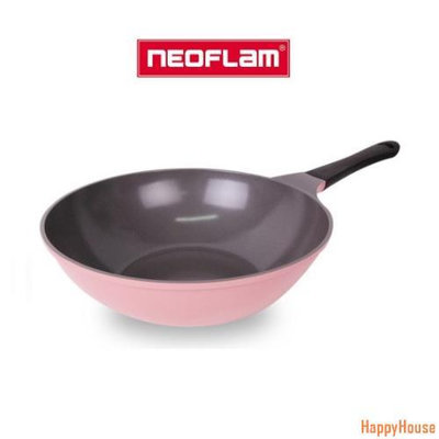 快樂屋HappyHouse[NEOFLAM] Eela 粉紅 炒鍋 (26cm / 30cm)