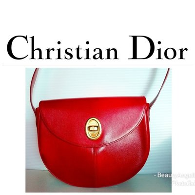 近新 Christian Dior 馬蹄型 真皮 斜背包 手拿肩背 側背包 單肩包真品798 一元起標 復古老包 有LV