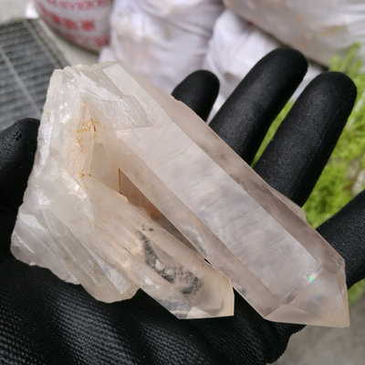 [友克鑫礦業]ac1448約重255.4g-通靈水晶 大師水晶 白水晶簇 水晶柱 原礦