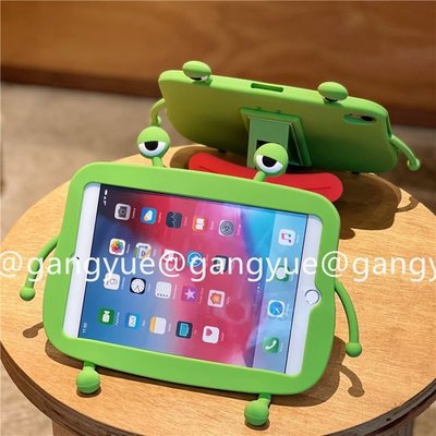 現貨熱銷-創意青蛙適用2021新款iPadAir2保護套mini6硅膠10.2寸蘋果平板Pro~特價
