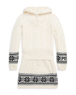 Polo Ralph Lauren Girls' Fair Isle Hooded Sweater一 套 11/27止
