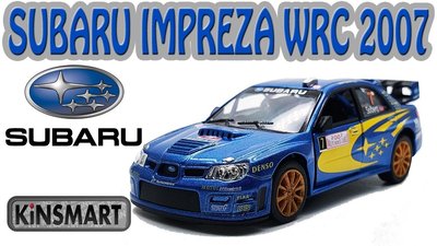 ^.^飛行屋(全新品)KiNSMART 合金車 迴力車系列//速霸陸 SUBARU IMPREZA WRC 2007拉力賽車
