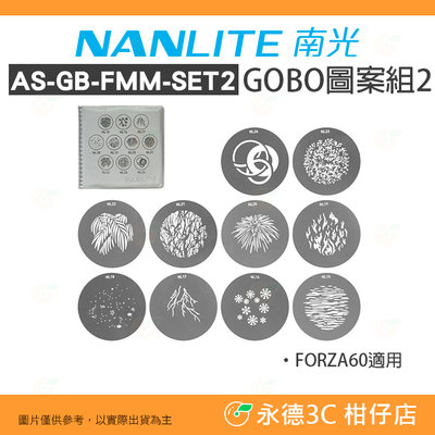 南冠 南光 NANLITE AS-GB-FMM-SET2 投影頭GOBO圖案組-2 公司貨 FORZA60 適用