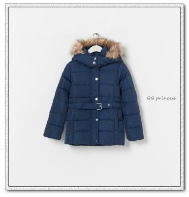 collection for kids↘降價ZARA 女童 藍色 保暖厚羽絨外套(含腰帶) 3-4T~5-6tt現貨