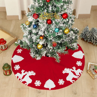 【現貨精選】聖誕節裝飾禮品 聖誕樹圍裙 舒棉絨提花樹裙 聖誕禮品 聖誕樹裝飾