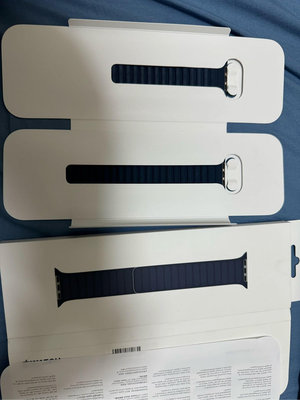 Apple Watch 45公釐原廠磁性鏈紋錶帶（太平洋藍M/L)(手腕圍165mm~205mm)