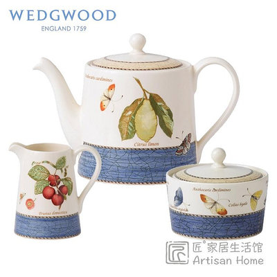 廠家出貨現貨WEDGWOOD莎拉花園陶瓷茶壺糖缸奶缸歐式田園風進口茶具家用