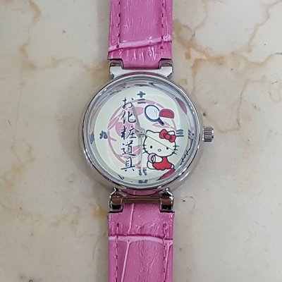 日本(SANRIO)三麗鷗 Hello Kitty 限定款手錶【此為精緻牛皮壓紋錶帶！】