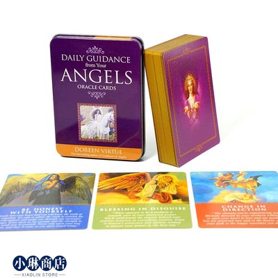 免運-*鐵盒【莉】Daily Guidance from your Angels每日天使指引神諭卡-小琳商店