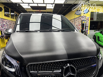 【熊獅貼膜】Mercedes-Benz V-class 引擎蓋 3M2080 碳纖維卡夢 尾燈微醺黑燈膜
