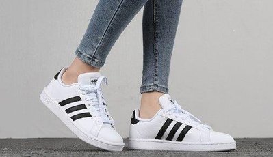 現貨 iShoes正品 Adidas Grand Court 女鞋 白 黑 基本款 百搭 小白鞋 運動鞋 F36483