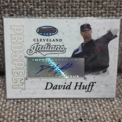 2007 David Huff 親筆簽名棒球卡 克里夫蘭印地安人