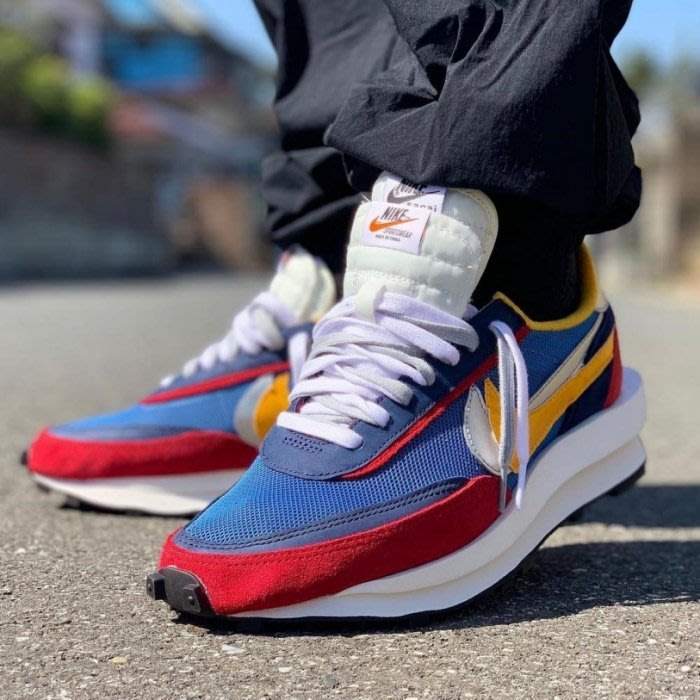 nike ldv waffle x sacai blue red