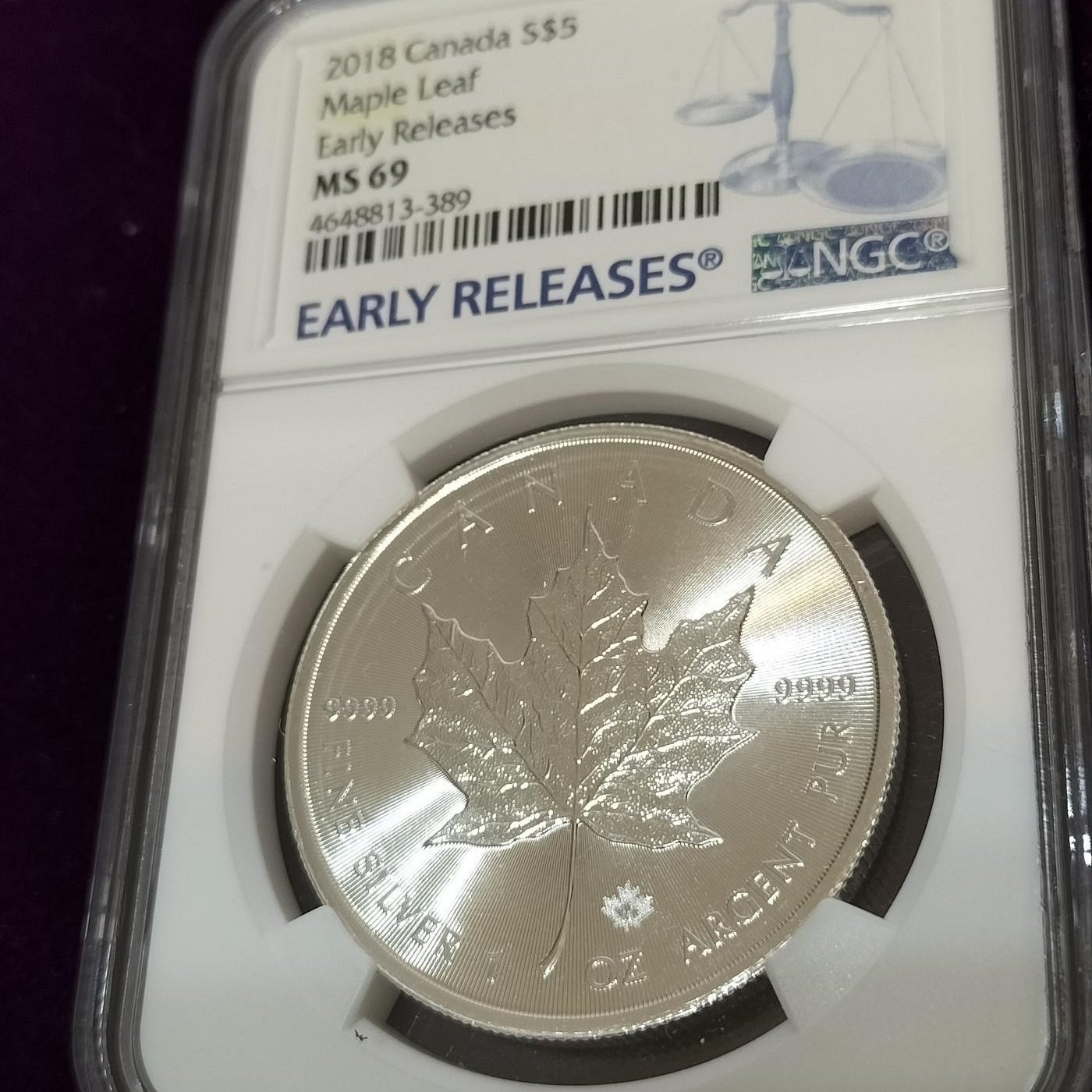 2018 加拿大楓葉1 oz 銀幣NGC MS69 Early Release | Yahoo奇摩拍賣