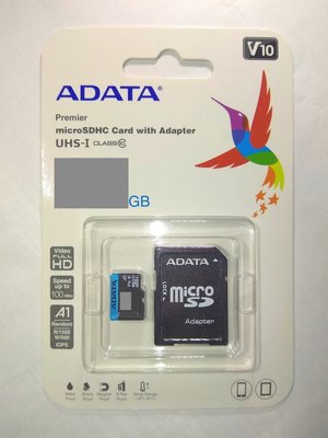 (藍卡 A1 V10) 小記憶卡64G(64GB),台灣威剛ADATA原廠公司貨,micro SD(TF),C10 U1