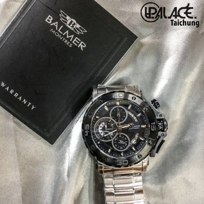 全新現貨 年度錶款首選 瑞士 BALMER賓馬 賓馬王系列 尊爵黑銀配色 真三眼男士錶