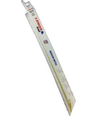 景鴻五金 公司貨美國狼牌LENOX 818GR 鍍鈦金屬軍刀鋸片 8"18T 適用 木材 金屬 塑膠 數量:一支 含稅價