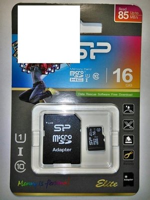SP小記憶卡TF(micro SD),16G(16 G GB)C10 U1,廣穎電通Elite 85,終身保固