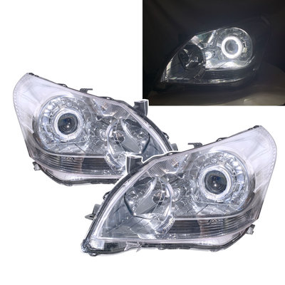 卡嗶車燈 適用於 TOYOTA 豐田 Verso 09-13 光導LED光圈 魚眼 有調整馬達 大燈 電鍍