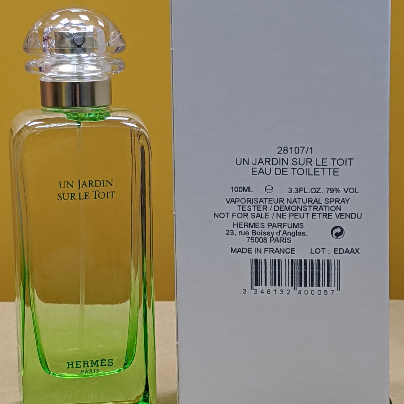 hermes un jardin sur le toit 100ml tester