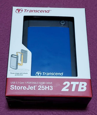 Transcend 創見 StoreJet 25H3 2TB 2.5吋軍規防震行動硬碟