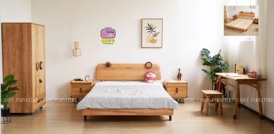 [糖果家具]實木床 北歐簡約現代家具 雙人床 5尺床架  無印風日式床組 另有售床頭櫃