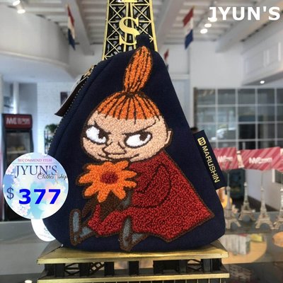 JYUN'S 實拍 新款出口日本不規則小不點 嚕嚕米 姆明卡通可愛毛絨刺繡休閒手拿包零錢包化妝包收納包 1款 預購