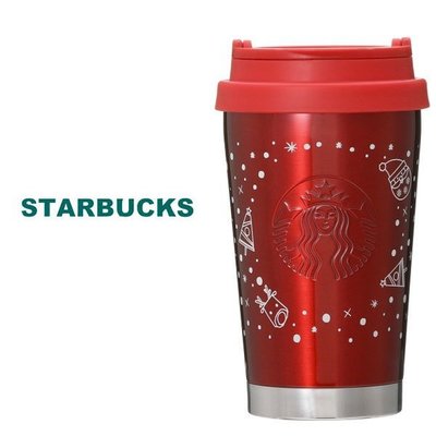Ariel Wish日本星巴克2018聖誕節STARBUCKS耶誕紅不鏽鋼杯保溫杯保溫瓶咖啡杯隨行杯TO GO杯-絕版品