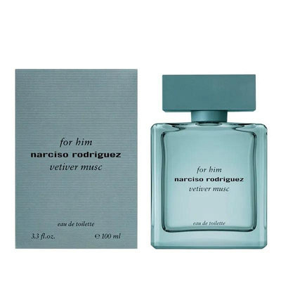 Narciso Rodriguez 紳青For Him Vetiver Musc (岩蘭麝香) 男性淡香水100ML【香水會社】