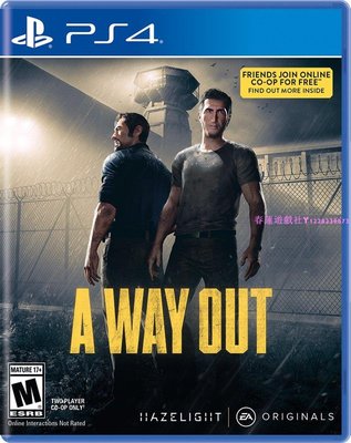 PS4正版二手游戲 越獄搭檔 逃脫之路 逃出生天升天 A Way Out英文