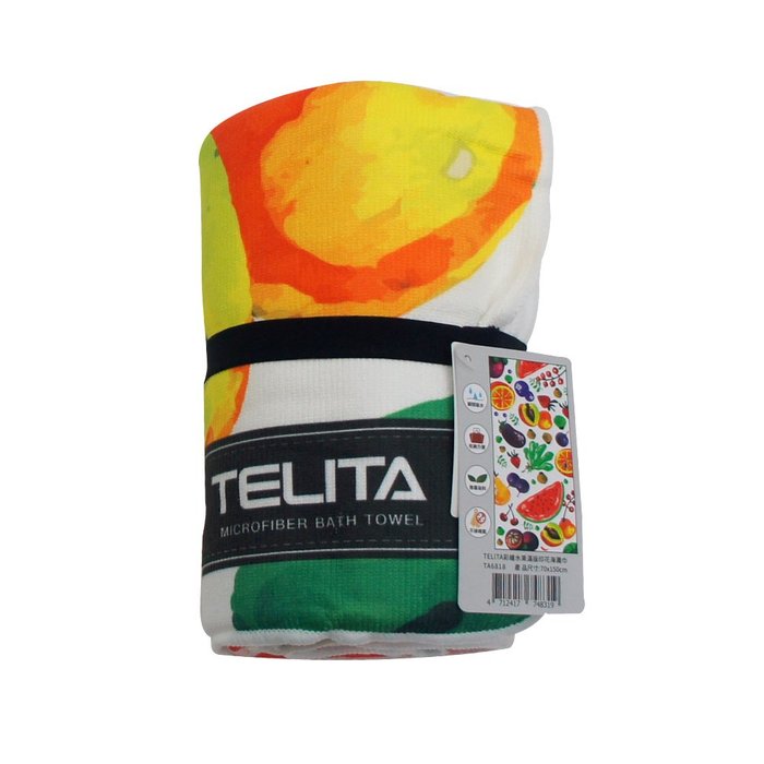 【TELITA】超細纖維日系和風海灘巾-彩繪水果 免運