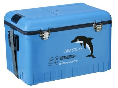 《三富釣具》冰寶 海豚28釣魚冰箱 TH-280S 28L(25.5) 4.8kg 淺藍 約520*320*340mm