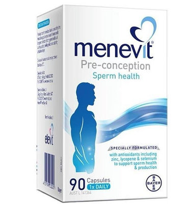 【好運】澳洲男士愛樂維elevit Menevit備孕精子質量愛維樂90粒入 男性