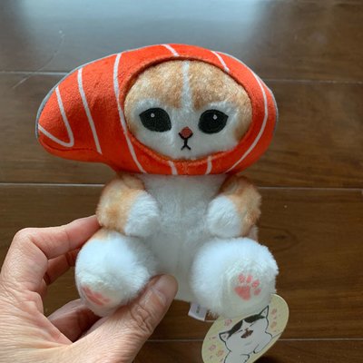 ❤Lika小舖❤全新現貨日本帶回 正版景品玩偶布偶娃娃 便當造型貓咪 鮭魚頭造型