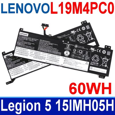 LENOVO L19M4PC0 4芯 原廠電池 Legion 5 15IMH05H LEGION R7000 2020