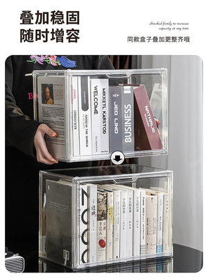 防塵專輯收納盒亞克力放光盤碟片磁帶收藏書本置物柜透明cd展示架
