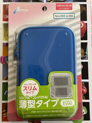 全新任天堂 new 3DSLL用 薄型 EVA材質收納包 藍22403