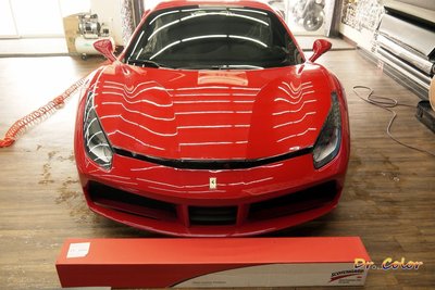 Dr. Color 玩色專業汽車包膜 Ferrari 488 Spider 全車包膜細紋自體修復犀牛皮 (3M PRO)