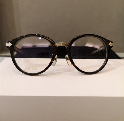 GUCCI GG-0066O-002 深玳瑁金屬鈦威靈頓眼鏡-鏡盒顏色隨機出貨 日本製造 稀有釋出
