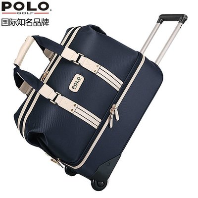 POLO GOLF 包郵高爾夫球衣物包大容量雙層拉桿帶輪旅行袋服裝包~特價