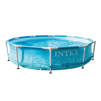 💓好市多代購/可協助售後💓 Intex 10呎 金屬支架圓形泳池 約直徑 305X高76公分 留言-1200元