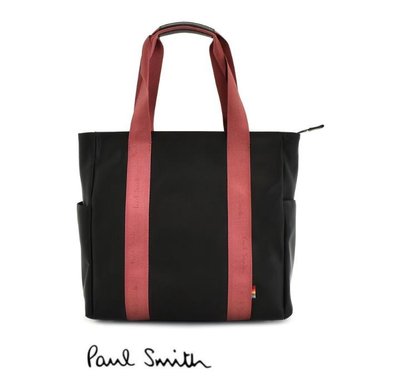 Paul Smith  ( 黑色×玫瑰色 )  手提包 肩背包 托特包 中性款｜100%全新正品｜特價!