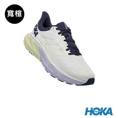 【三鐵共購】【HOKA】(女) Arahi 5 Wide 路跑鞋 香檳白/黃