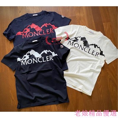 Moncler 雪山Logo 男童裝 短?T恤、女成人可穿。