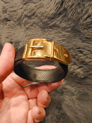 特價出日本帶回gucci vintage 蜥蜴皮復古手環
