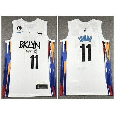 熱賣精選 NBA  23賽季 球衣 籃網隊 Nets 11號 厄文 Kyrie Irving 城市版 白色 籃球運動背心 籃網球衣